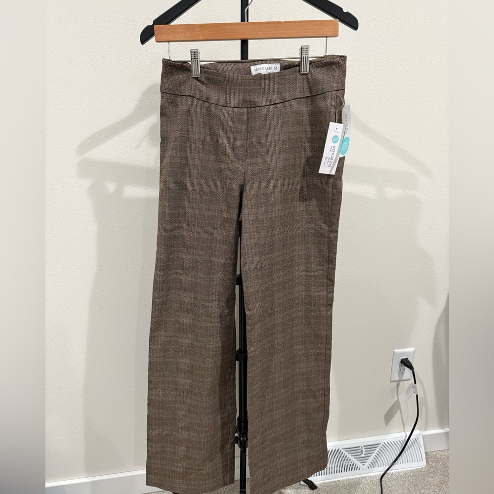 Margaret M Brown Multi-Tone Plaid Trousers